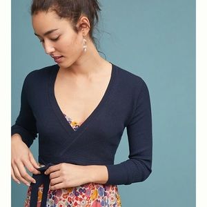 Wrap around ballet style sweater